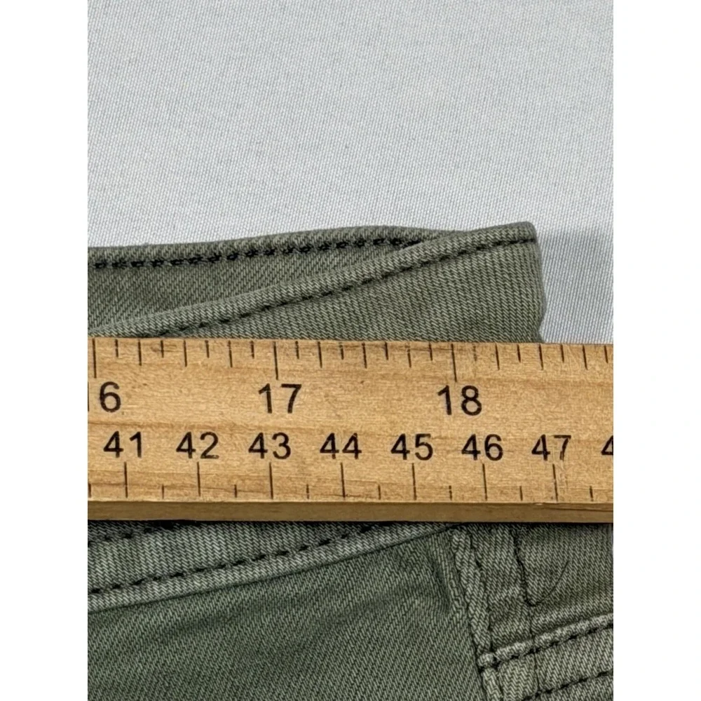 Seven7 Shorts Womens 16 Green Utility‎ Twill Cutoff Frayed Hem Patch Pockets